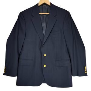 Chaps Ralph Lauren Blazer 42R* Men Navy Gold Buttons Nautical Preppy USA Vtg